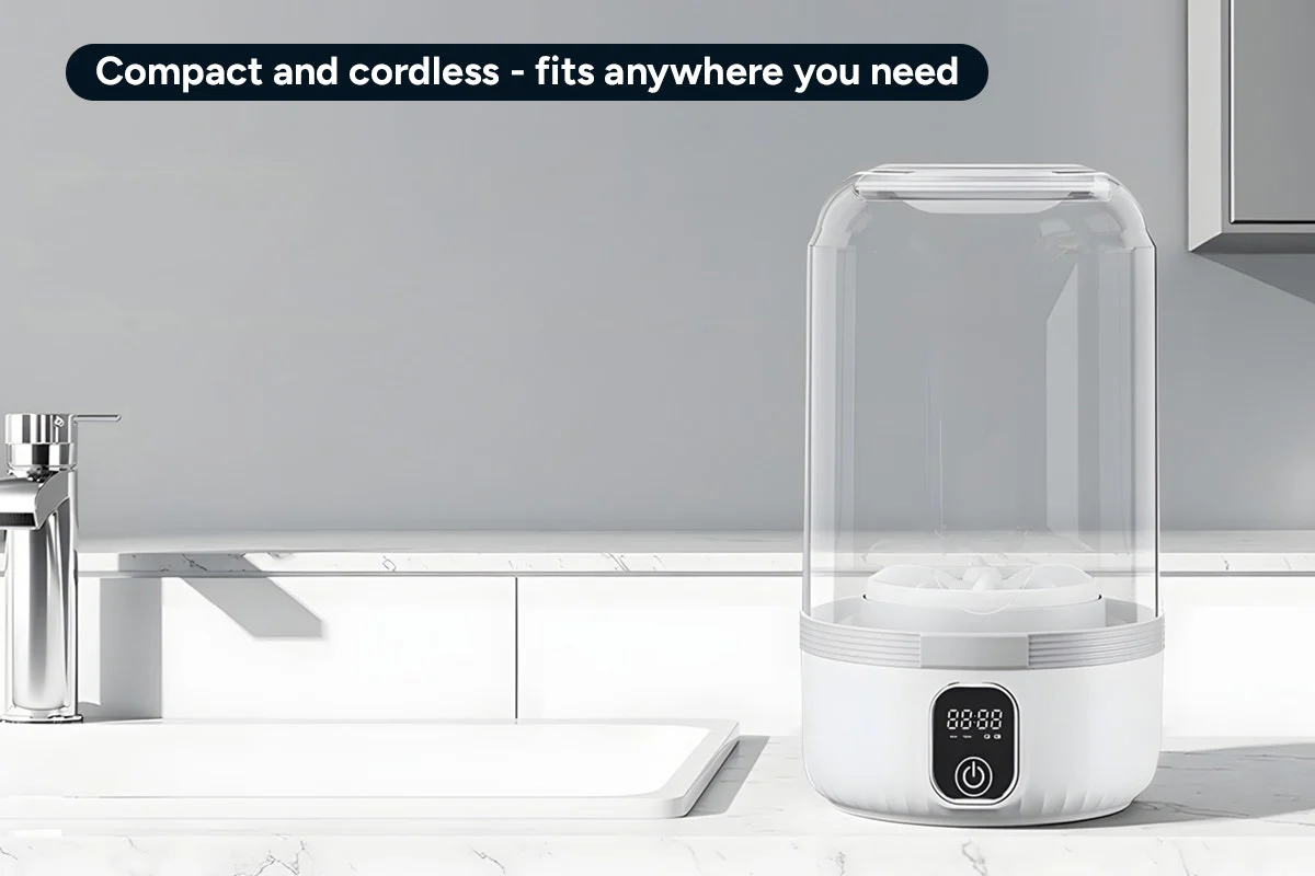 1.5L Portable Mini Washing Machine Cordless Rechargeable - Image 4