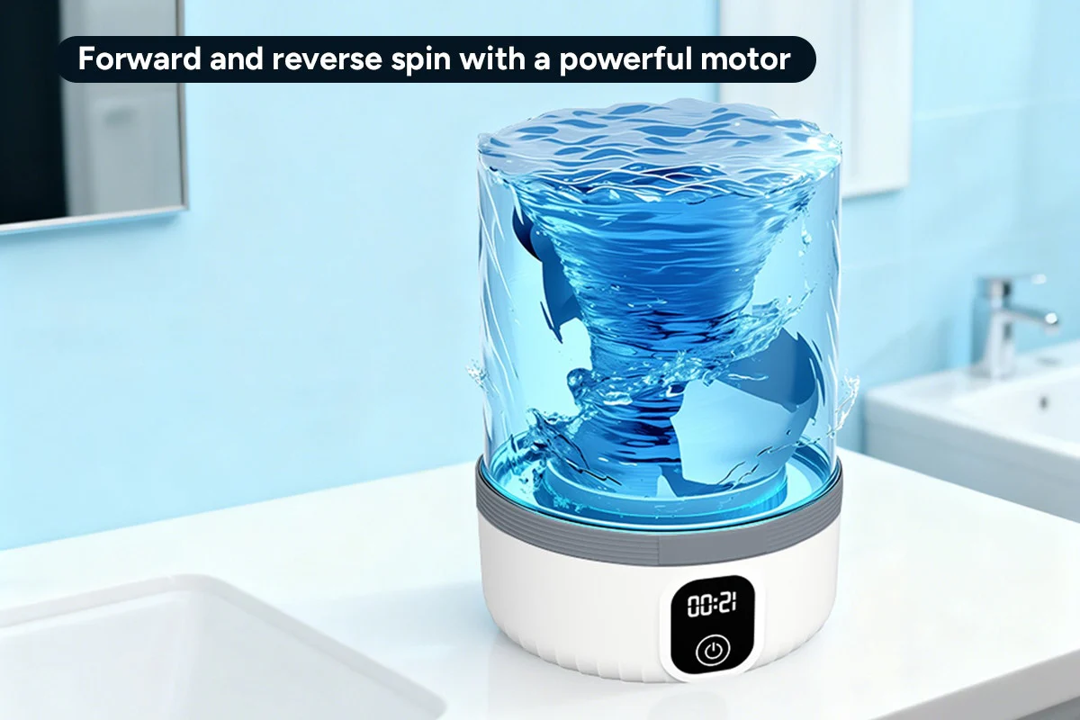 1.5L Portable Mini Washing Machine Cordless Rechargeable - Image 8