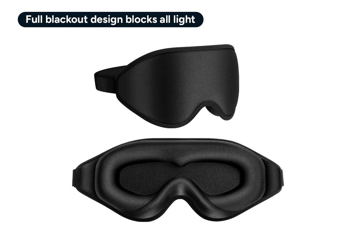 3D Sleep Mask Set - Light Blocking, Comfortable Eye Cups, 2 Pack - Image 4