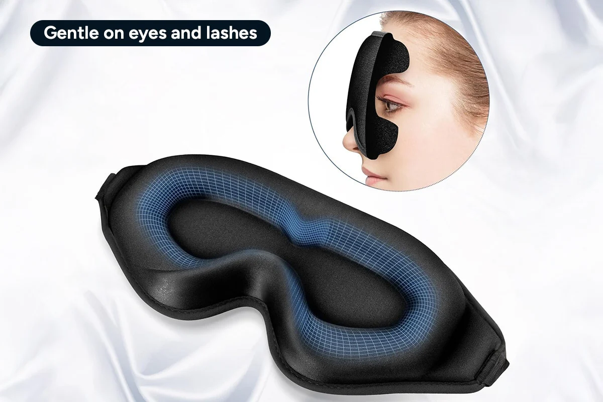 3D Sleep Mask Set - Light Blocking, Comfortable Eye Cups, 2 Pack - Image 9