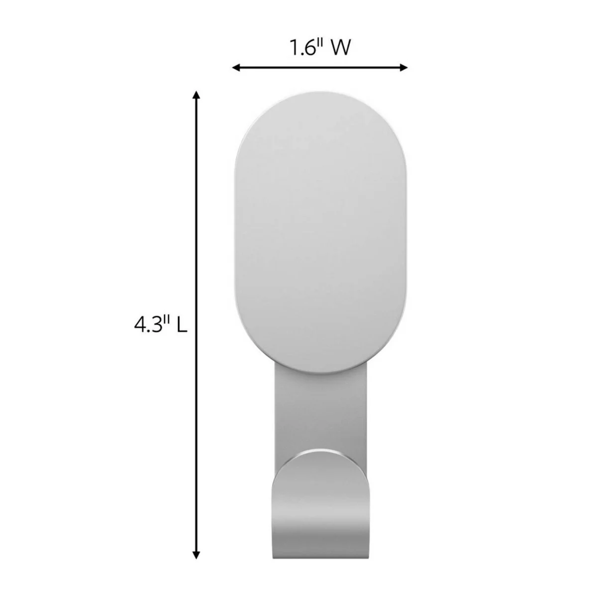 3M CLAW Wall Hooks - 1 Hook - 7kg Capacity - Silver - Easy Installation - Image 2