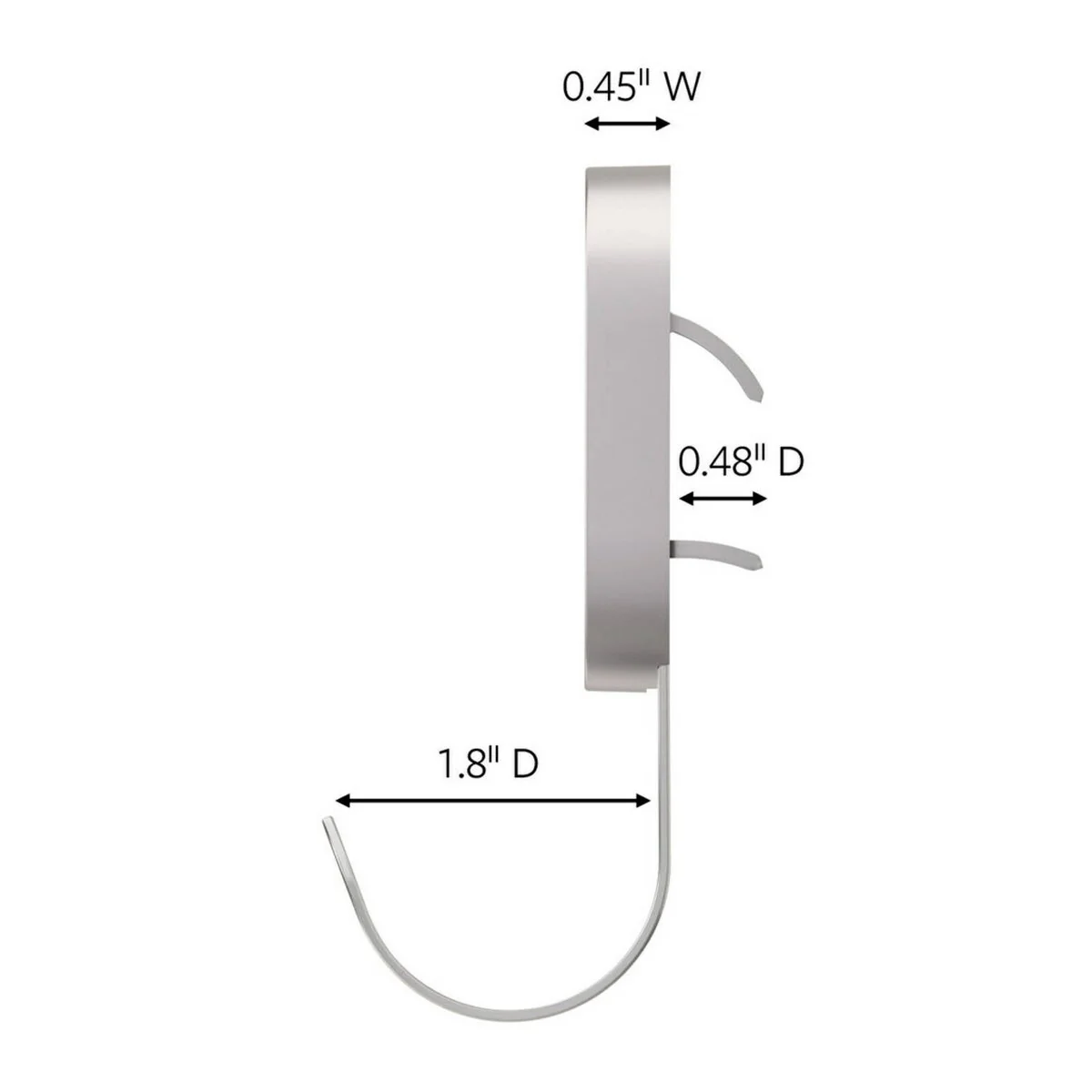 3M CLAW Wall Hooks - 1 Hook - 7kg Capacity - Silver - Easy Installation - Image 3