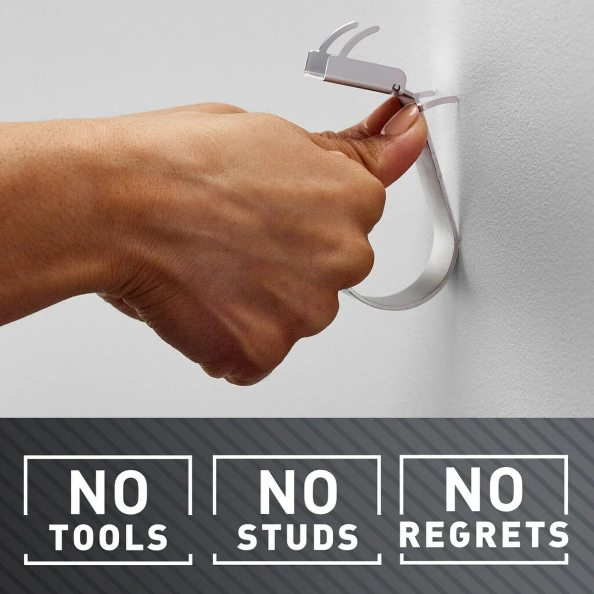 3M CLAW Wall Hooks - 1 Hook - 7kg Capacity - Silver - Easy Installation - Image 5