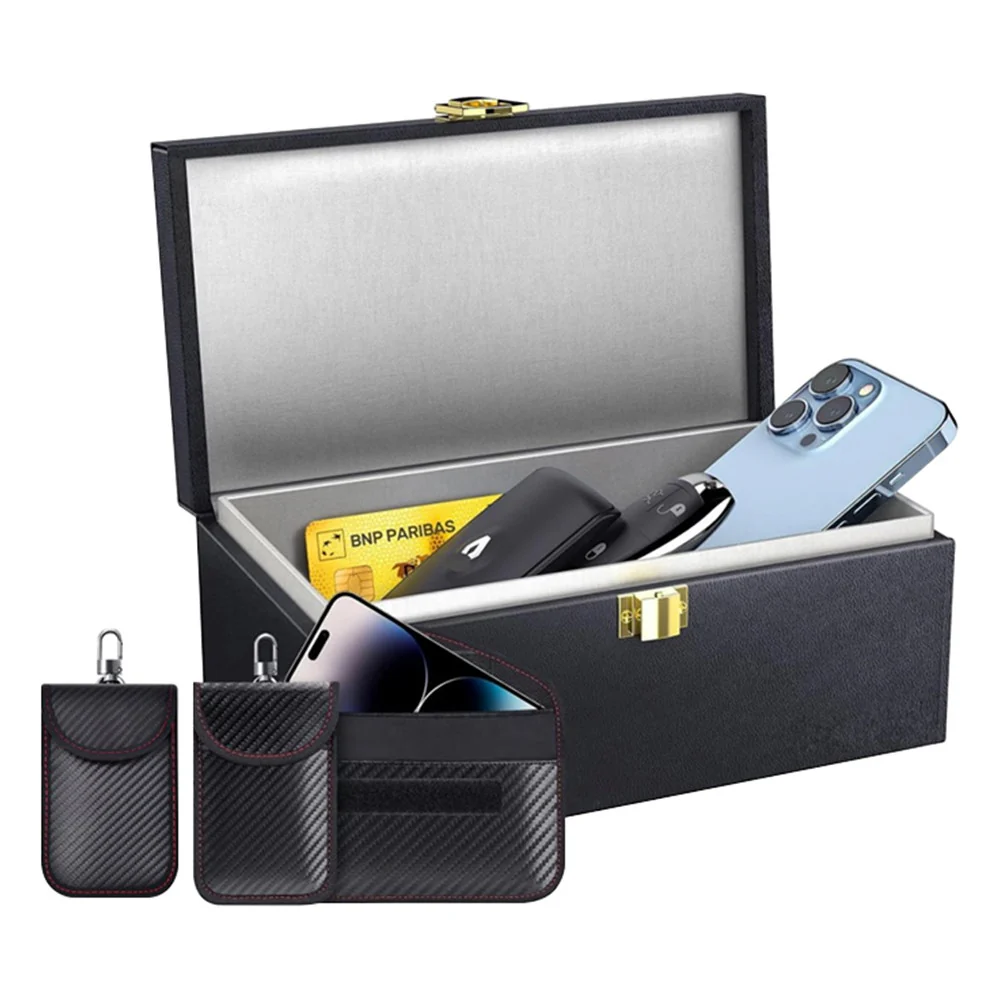 4 Piece Anti-Theft Car Key Signal Blocking Faraday Set - Image 2