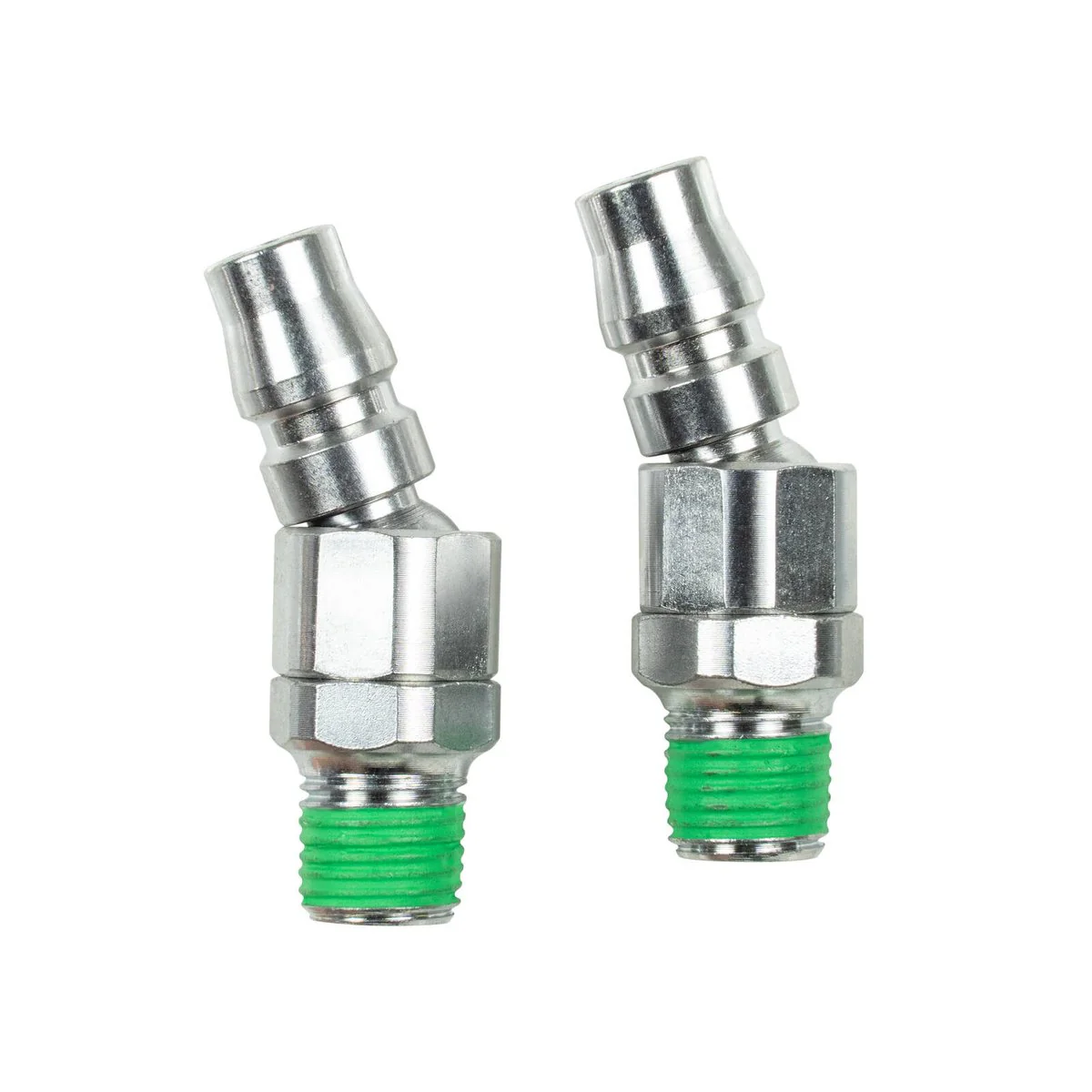 Adaptor Swivel 1/4" BSP Male Nitto Equivalent - 2 Pack - Steel - Leak-Free Connections
