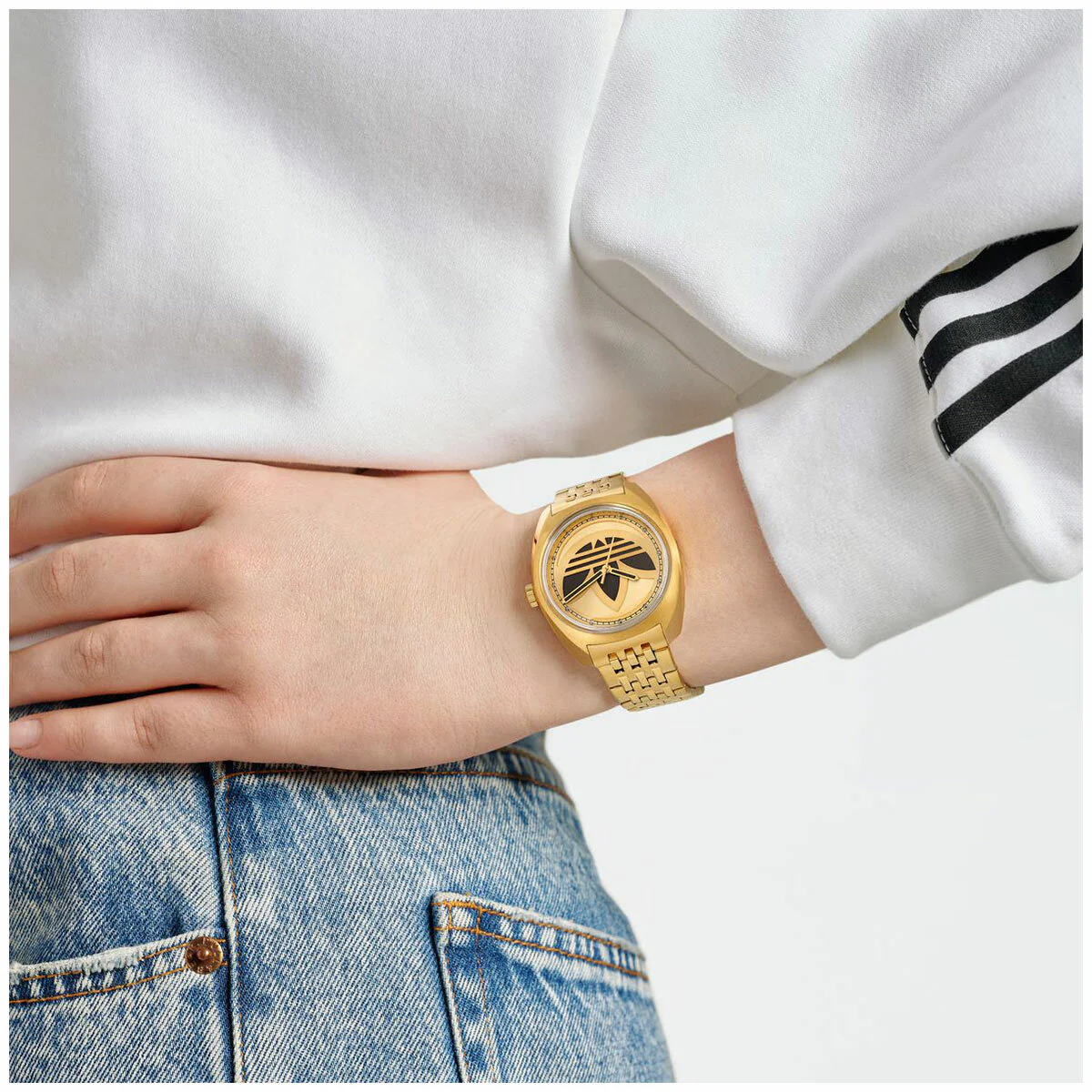 Adidas Originals Edition One 39mm Gold Tone Stainless Steel Watch AOFH23509 - Image 5