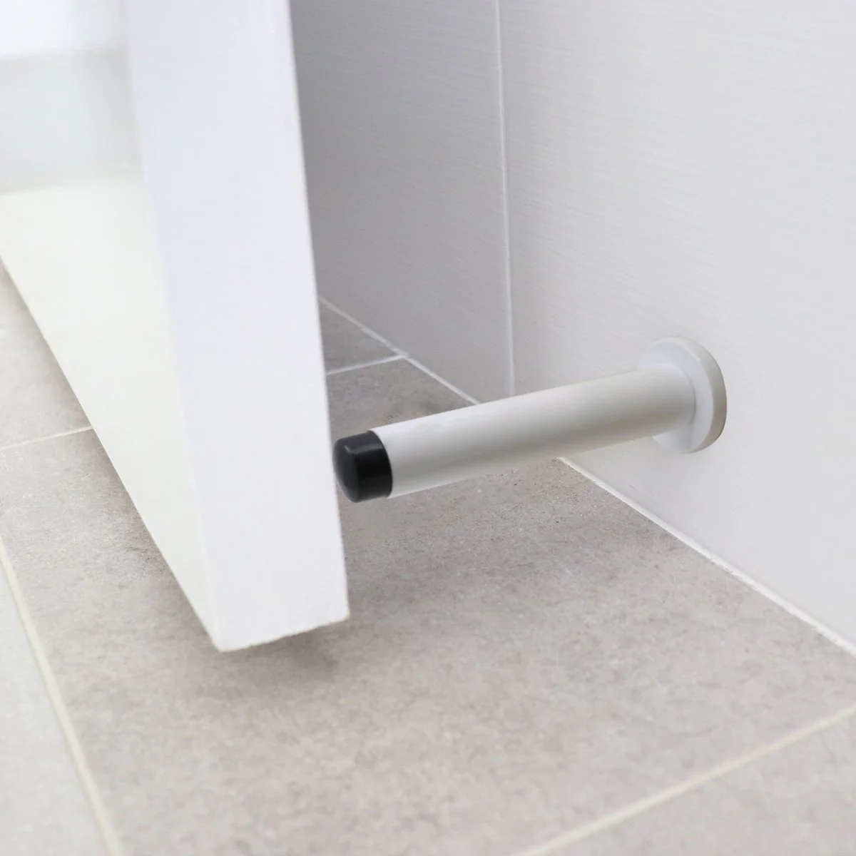Adoored 110mm White Monument Door Stop T0405 - Wall Protection - Easy Install - Image 3