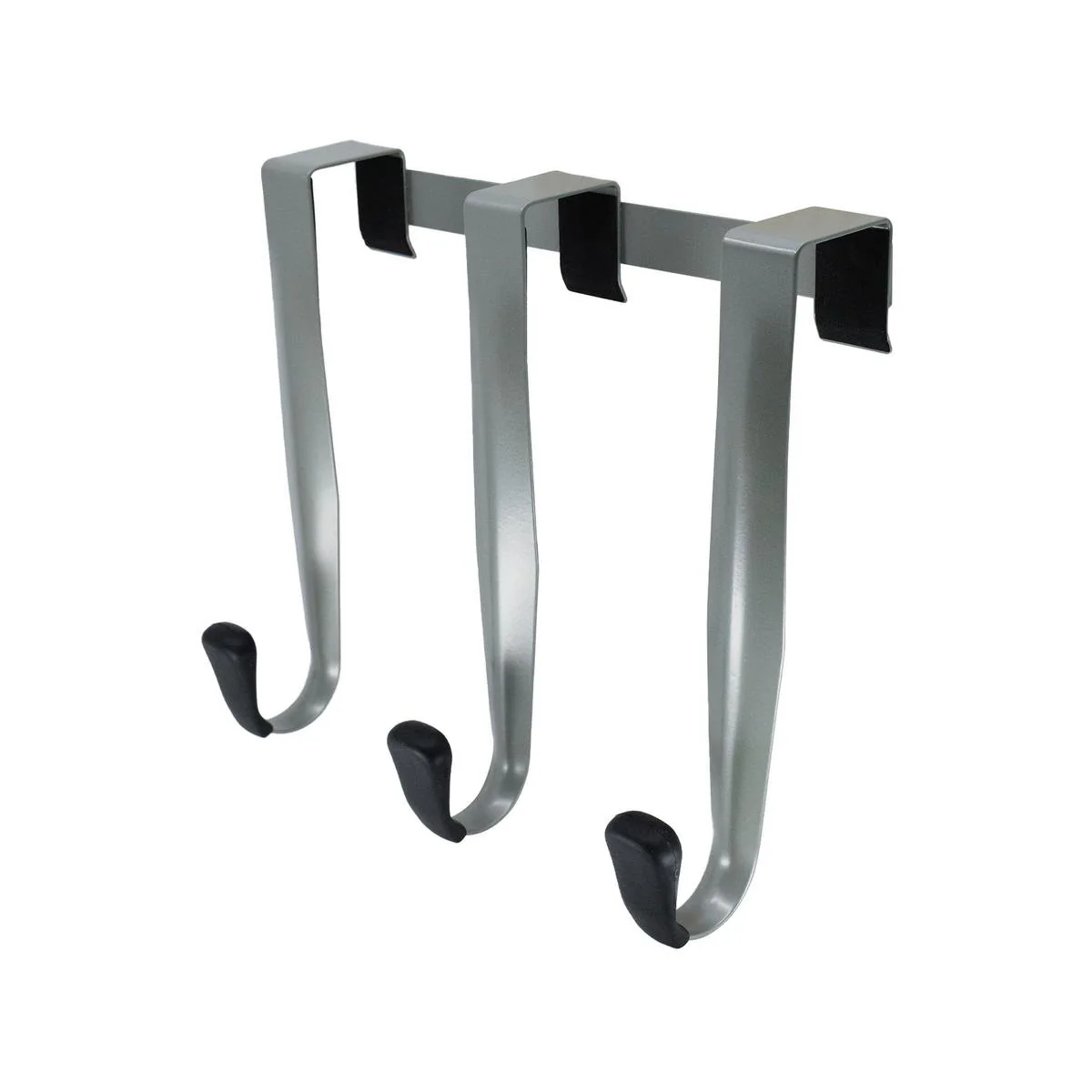 Adoored 3 Hooks Over the Door Hook Rack - 230mm x 210mm x 95mm - Satin Chrome