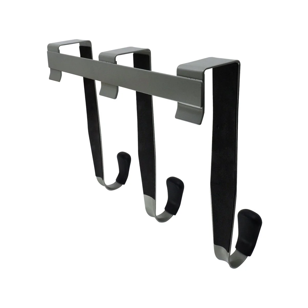 Adoored 3 Hooks Over the Door Hook Rack - 230mm x 210mm x 95mm - Satin Chrome - Image 2