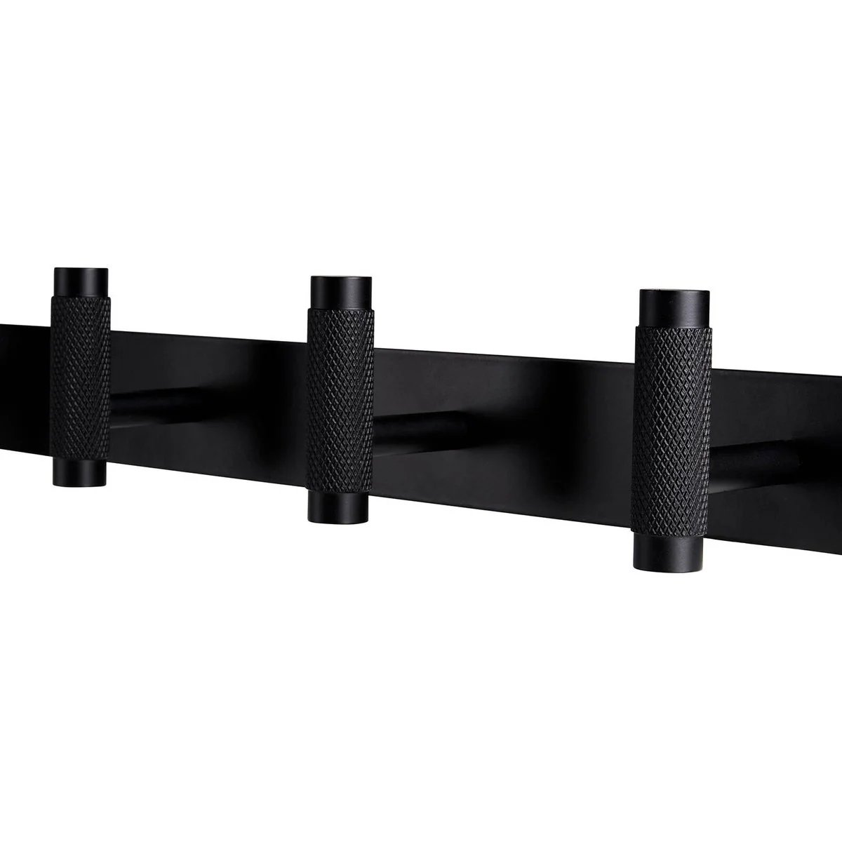 Adoored 4 Hook Rack - Black Knurled - 400mm - Durable Steel - Easy Install - Image 3