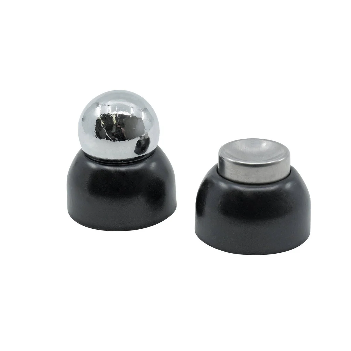 Adoored 55mm Black Sphere Door Stop - Magnetic Door Catch - Easy Install