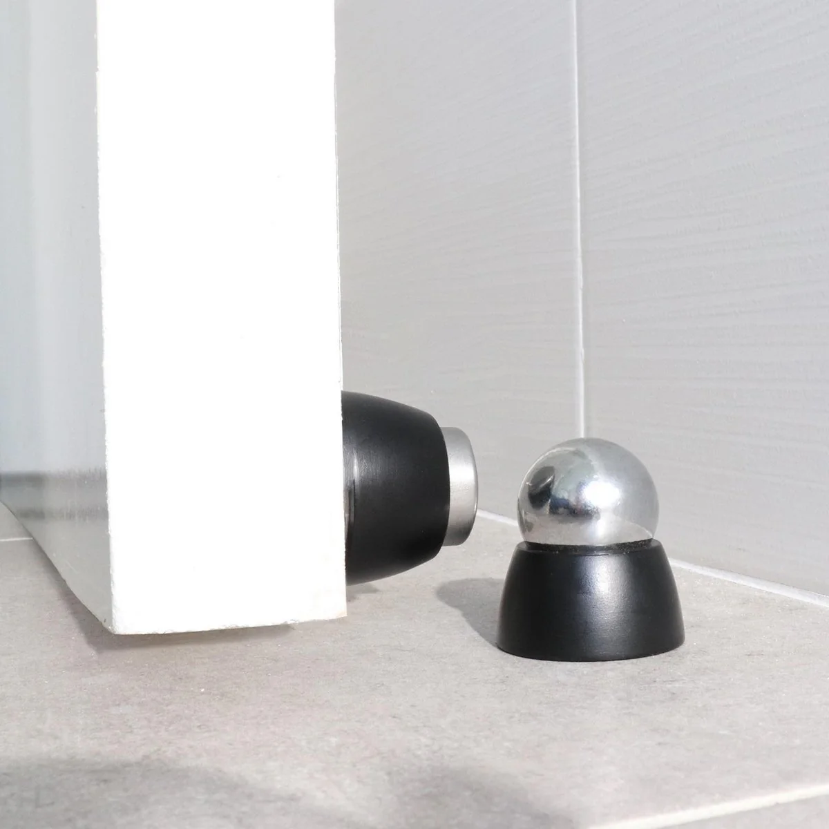 Adoored 55mm Black Sphere Door Stop - Magnetic Door Catch - Easy Install - Image 2