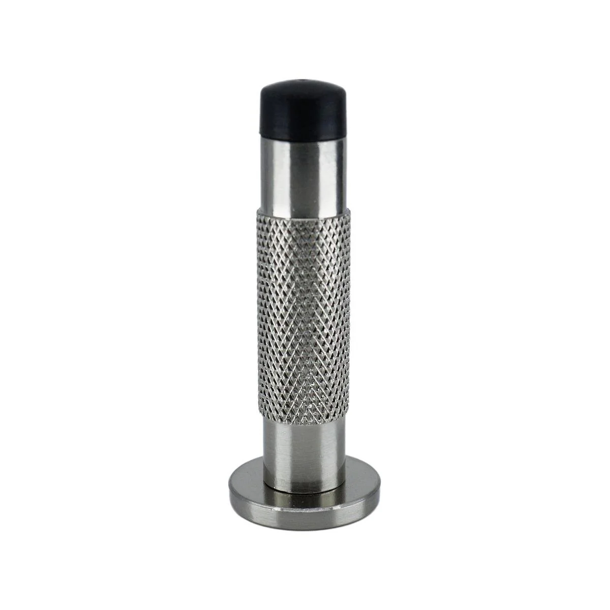 Adoored 85mm Satin Chrome Knurled Door Stop - Wall Protection - Stylish Design