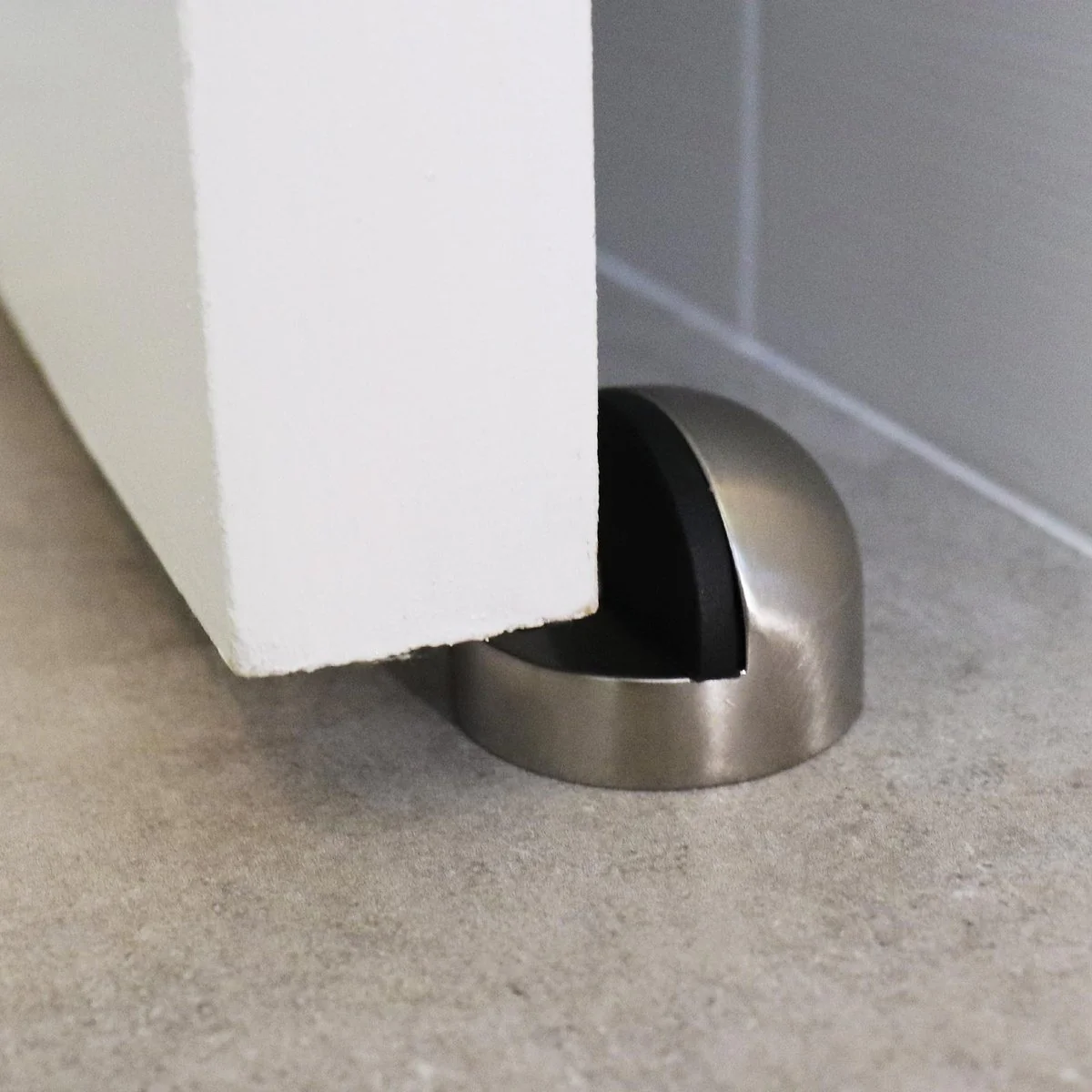 Adoored Door Stop - 45mm - Steel & Rubber - Non Marking - Chrome - Image 2