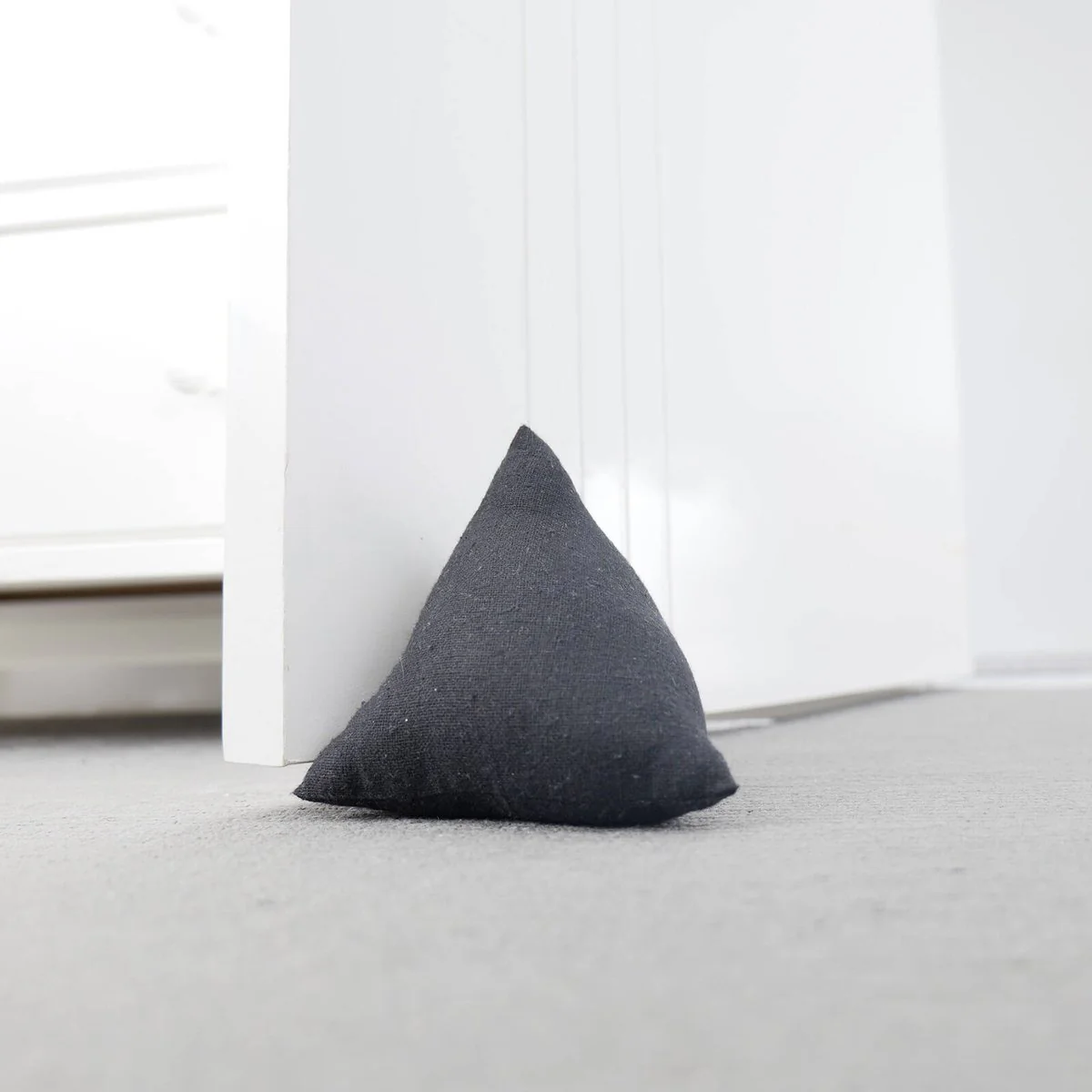 Adoored Fabric Door Stop - 150mm - Black - Decorative Design - Image 3