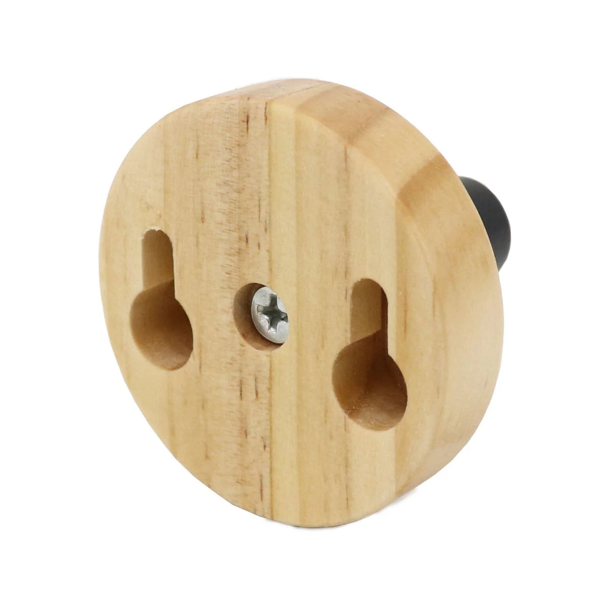 Adoored Natural Timber Robe Deco Hook - 50mm x 50mm x 45mm - Black Finish - Image 2