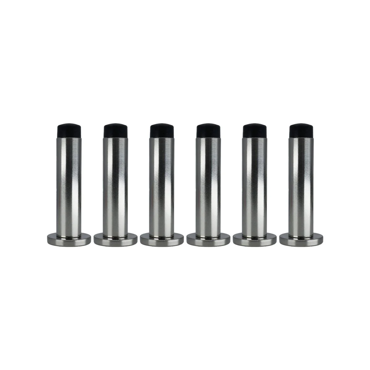 Adoored Satin Chrome Monument Door Stop 6 Pack - 85mm - Wall Protection - Image 2