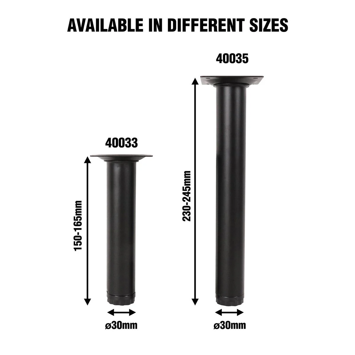 Adoored Table Leg - 30 x 150mm - Steel - Modern Design - Image 5