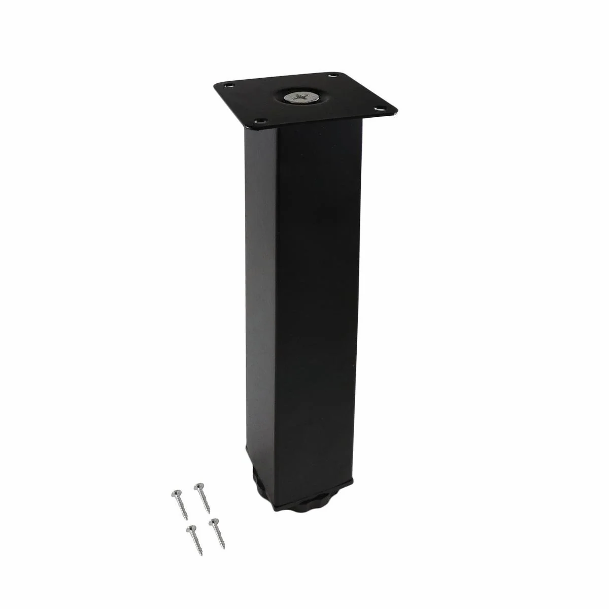 Adoored Table Leg - 40 x 40 x 230mm - Steel - Adjustable Black