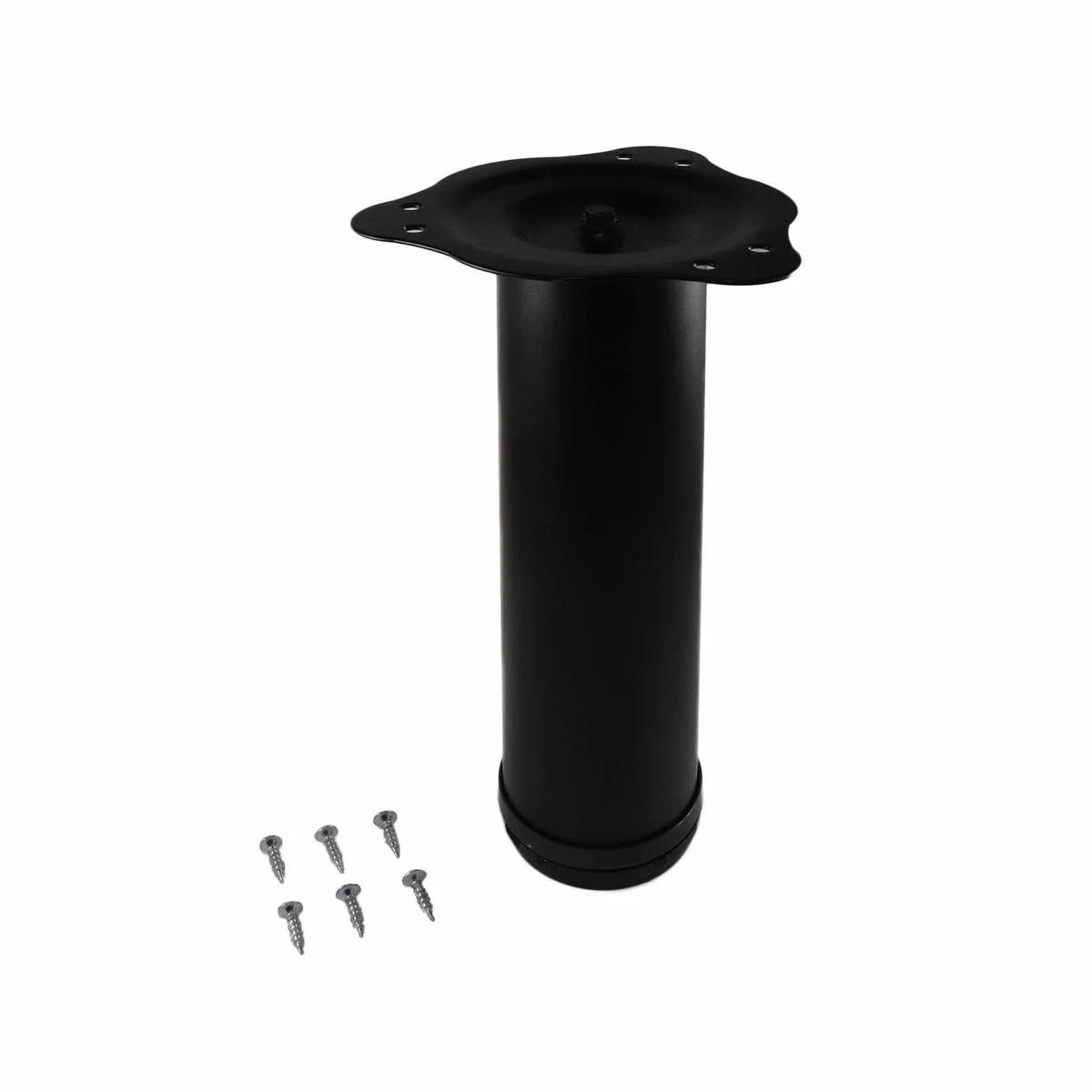 Adoored Table Leg - 60 x 230mm - Steel - Black Round Design