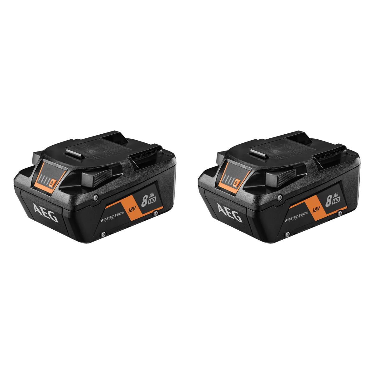 AEG 18V 8.0Ah FORCE HD Twin Battery Pack - 2 Batteries - Enhanced Runtime