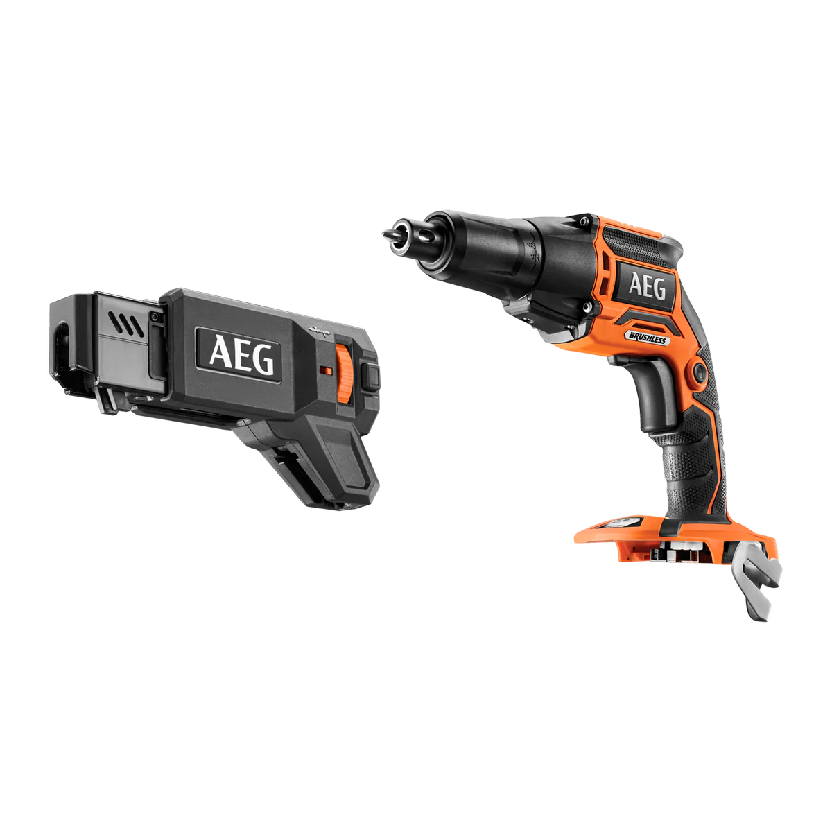 AEG 18V Brushless Collated Screwdriver Skin Only - 25mm to 55mm Screws - LED Light - Image 4