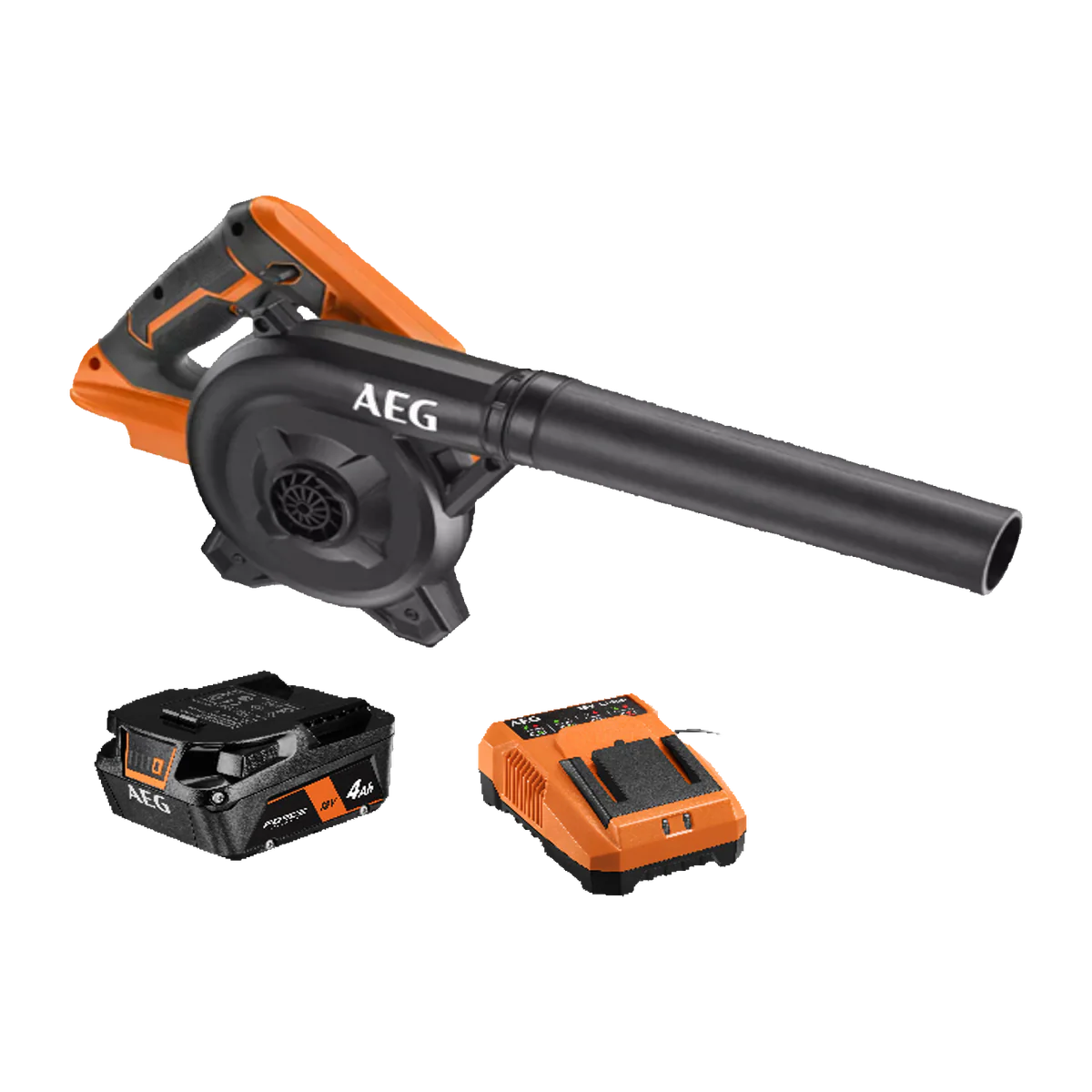 AEG 18V Compact Blower Kit - 4Ah Battery - 257km/h Air Velocity - 3kg
