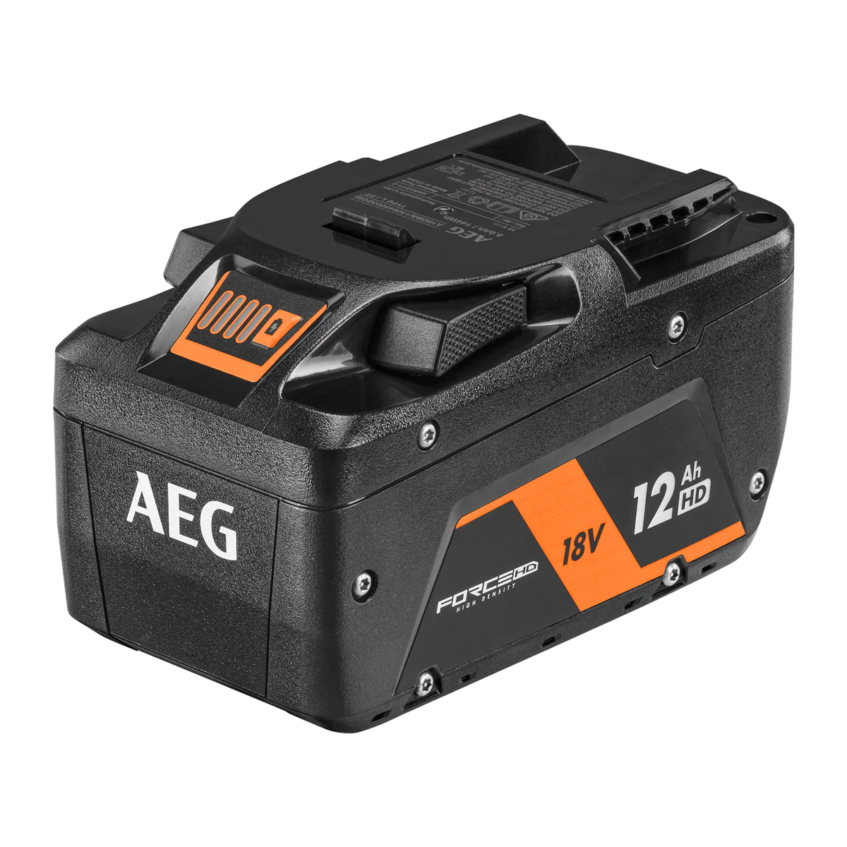 AEG 18V FORCE HD 12.0Ah Battery - Enhanced Power & Runtime - 100mm x 76mm x 155mm