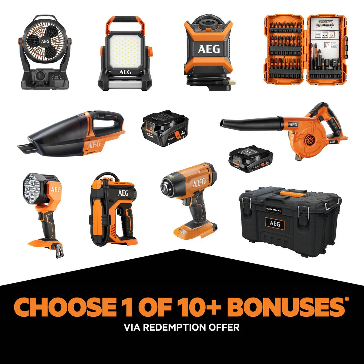 AEG 18V Fusion 4 Piece 5.0Ah Force Kit - Heavy-Duty Power Tools Set - Image 2