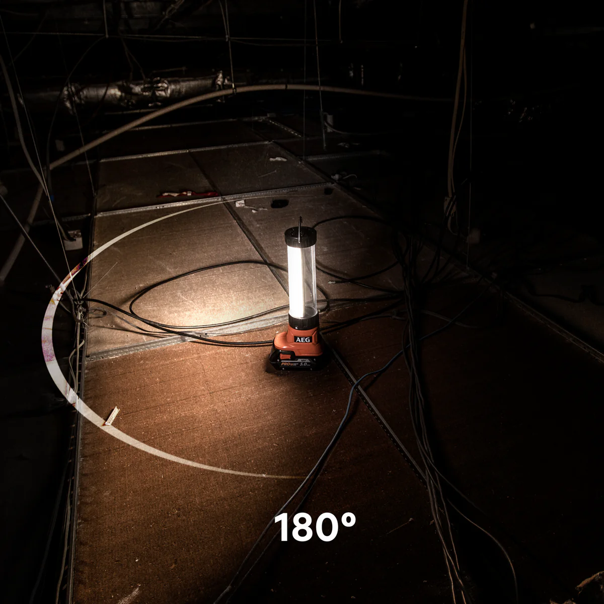 AEG 18V LED Jobsite Lantern Light - 700 Lumen - Orange - Durable & Versatile - Image 2