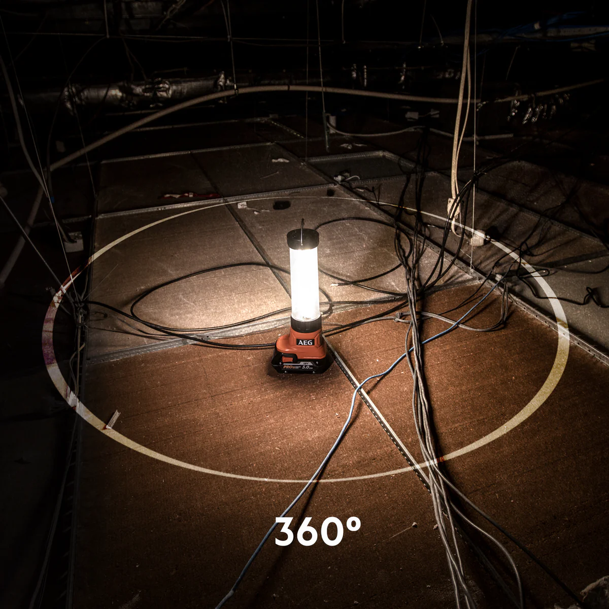 AEG 18V LED Jobsite Lantern Light - 700 Lumen - Orange - Durable & Versatile - Image 3