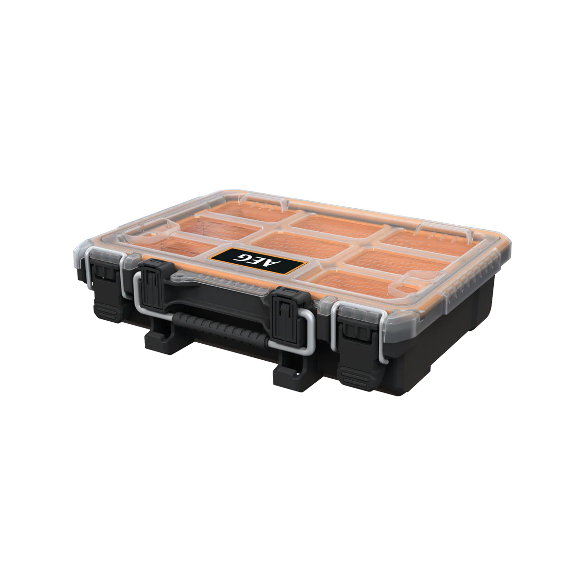 AEG Quickstack 2.0 Clear Top Half Organiser - 347mm x 269mm x 93mm - Durable Storage