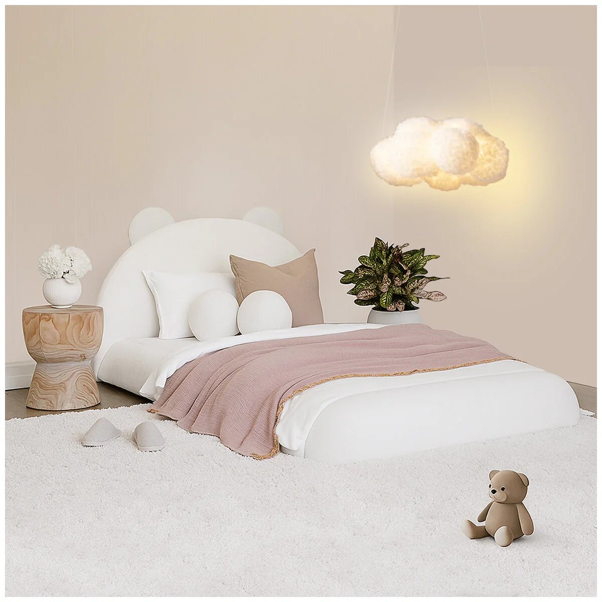 Aesthetik Kids Upholstered King Single Bed Ivory AKB309591 Stylish - Image 17