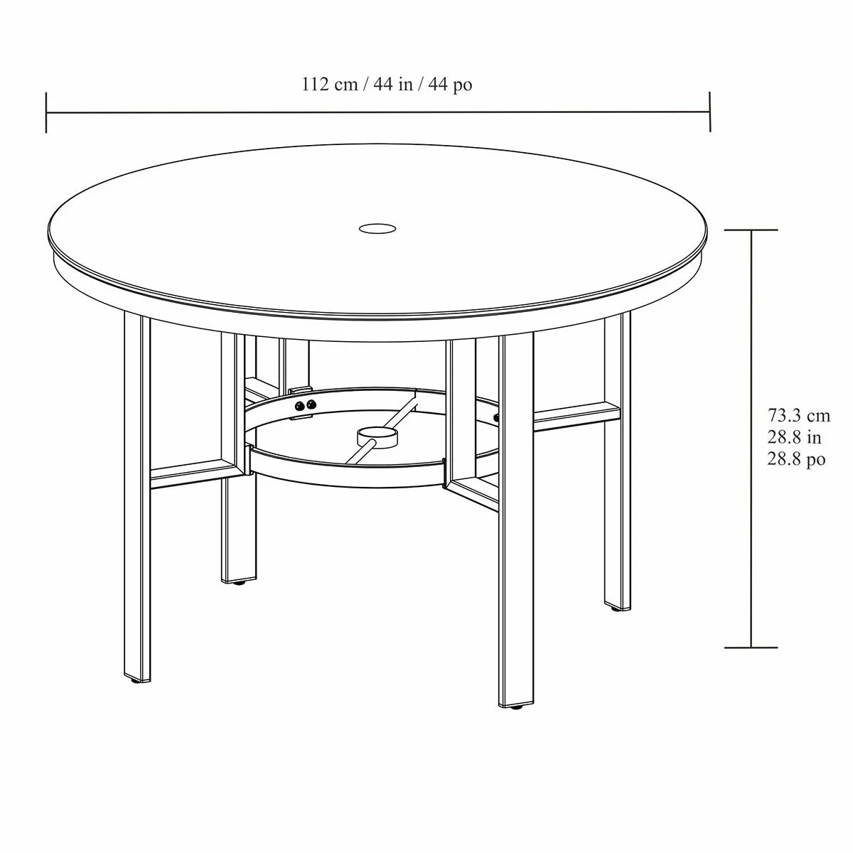Agio Clearfield 5-Piece Sling Dining Set Black Weather-Resistant Stone Top - Image 3