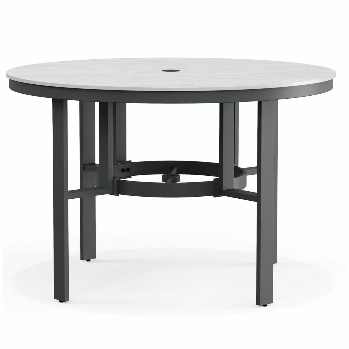Agio Clearfield 5-Piece Sling Dining Set Black Weather-Resistant Stone Top - Image 5