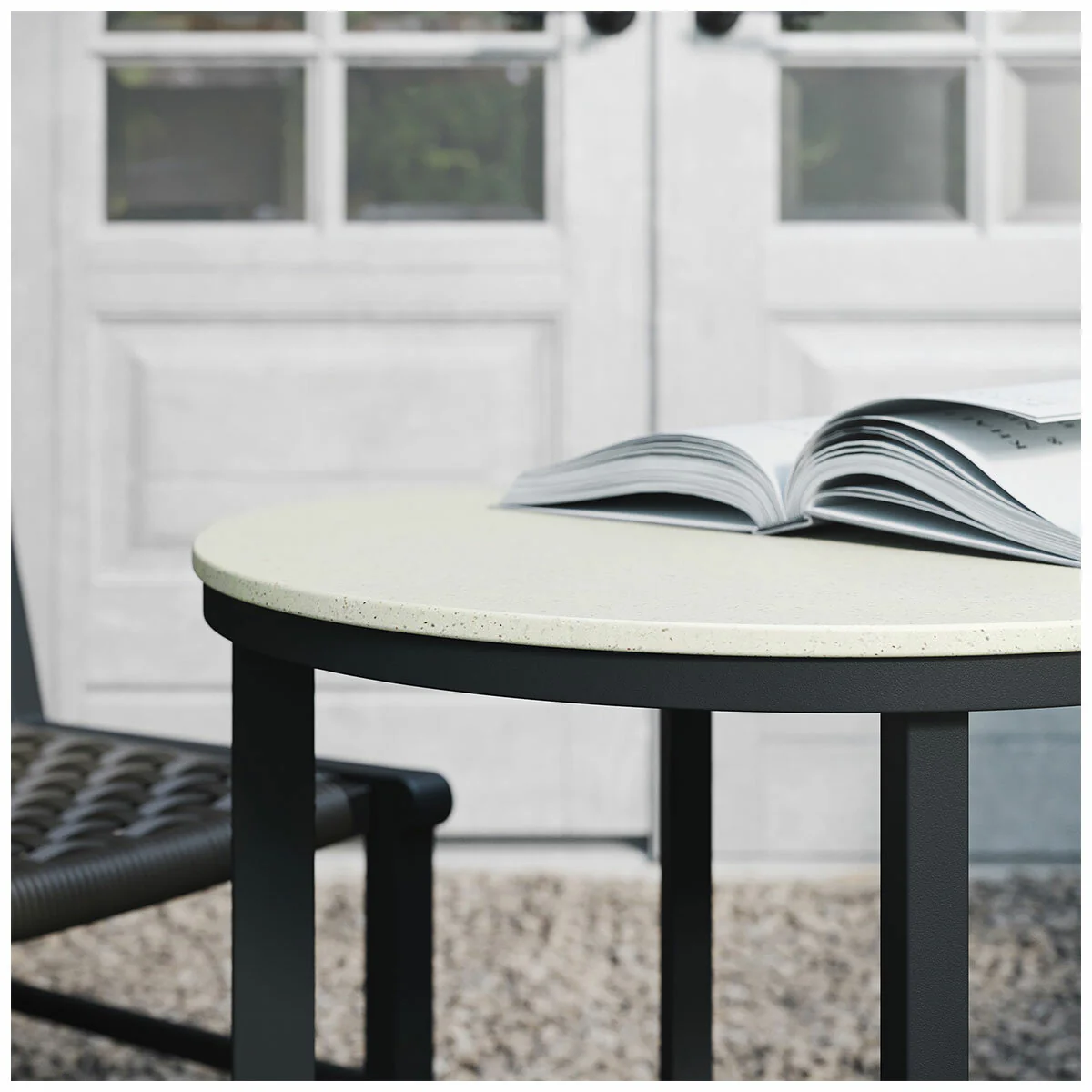 Agio Hyde Park Small Space 3 Piece Set Black Aluminium Rope & Sintered Stone - Image 11
