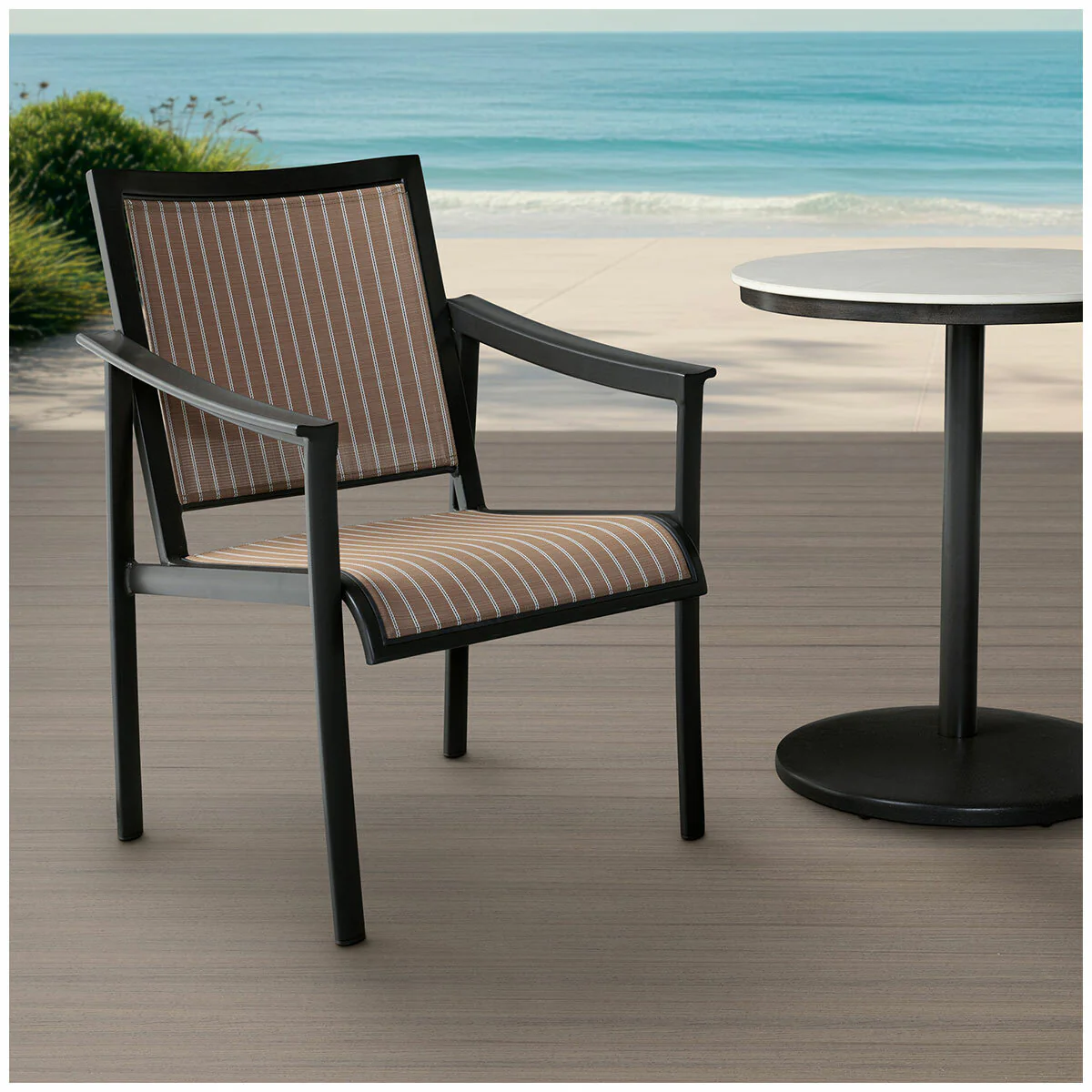 Agio Stinsley Bistro Set 3 Piece Black Aluminium Sintered Stone Durable - Image 16