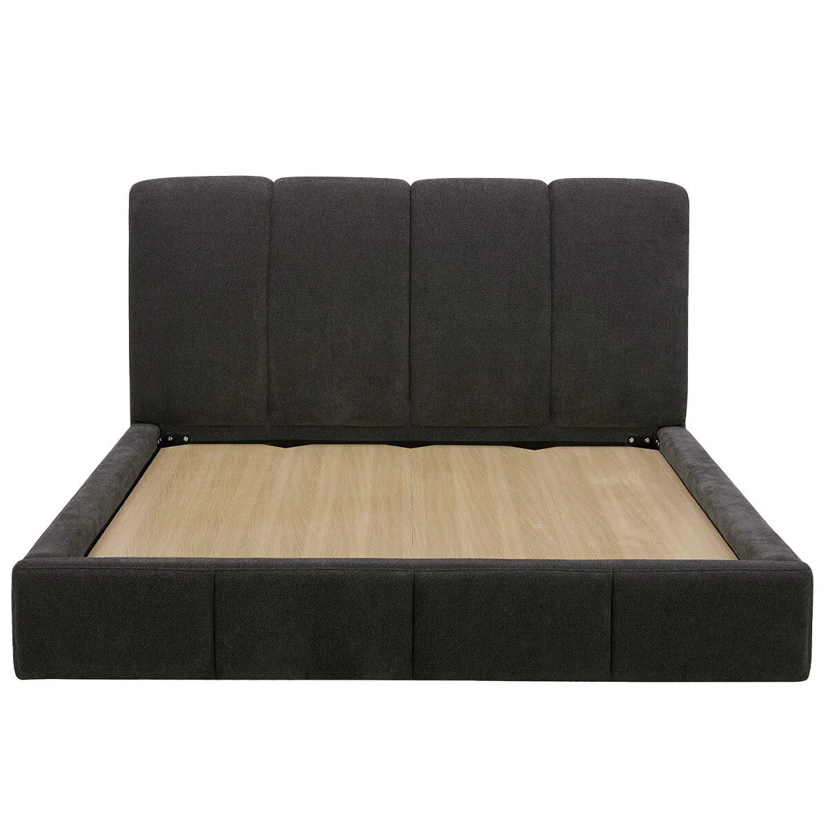 Aiden & Ivy Upholstered Queen Bed Elite Charcoal Fabric Heavy Duty - Image 2