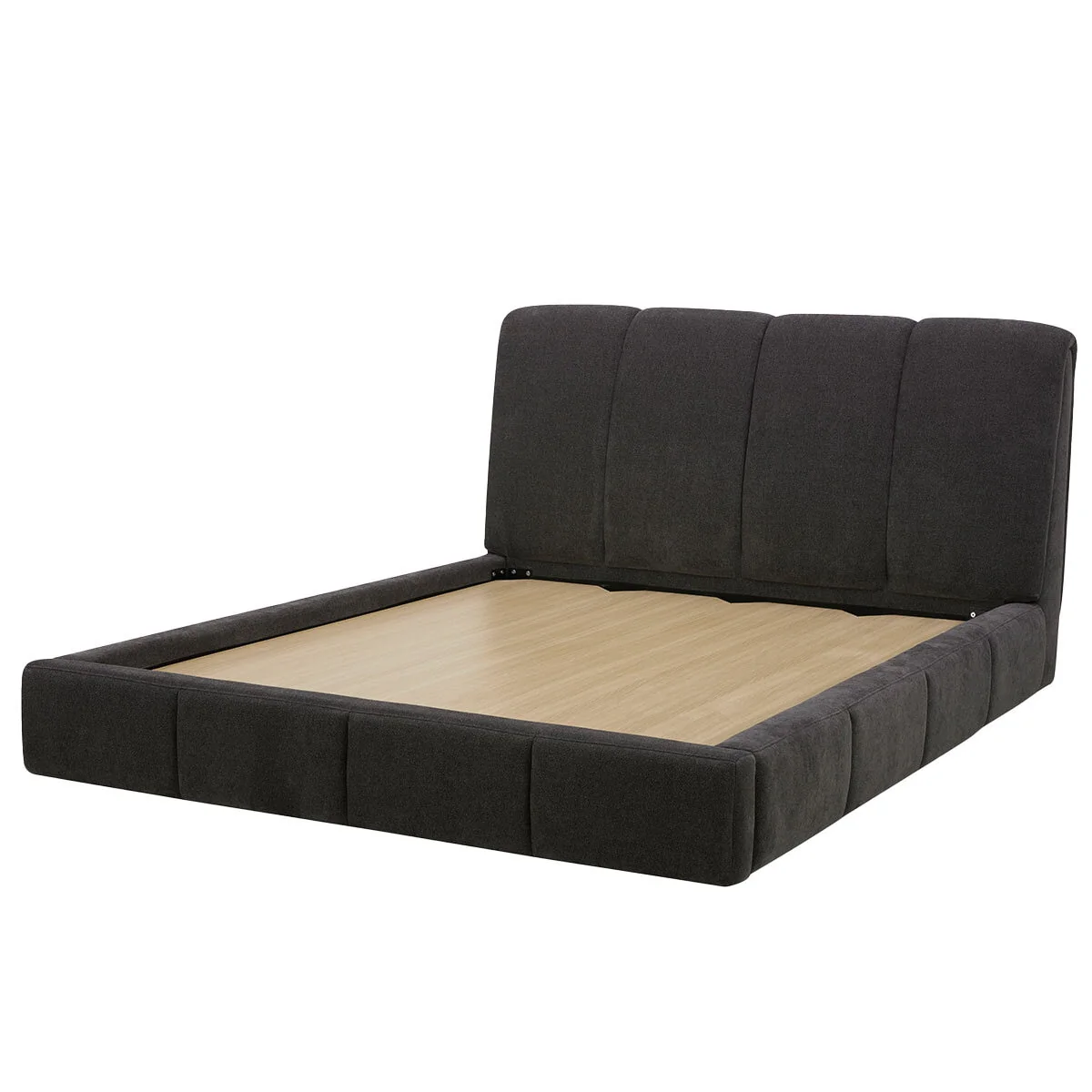 Aiden & Ivy Upholstered Queen Bed Elite Charcoal Fabric Heavy Duty - Image 3