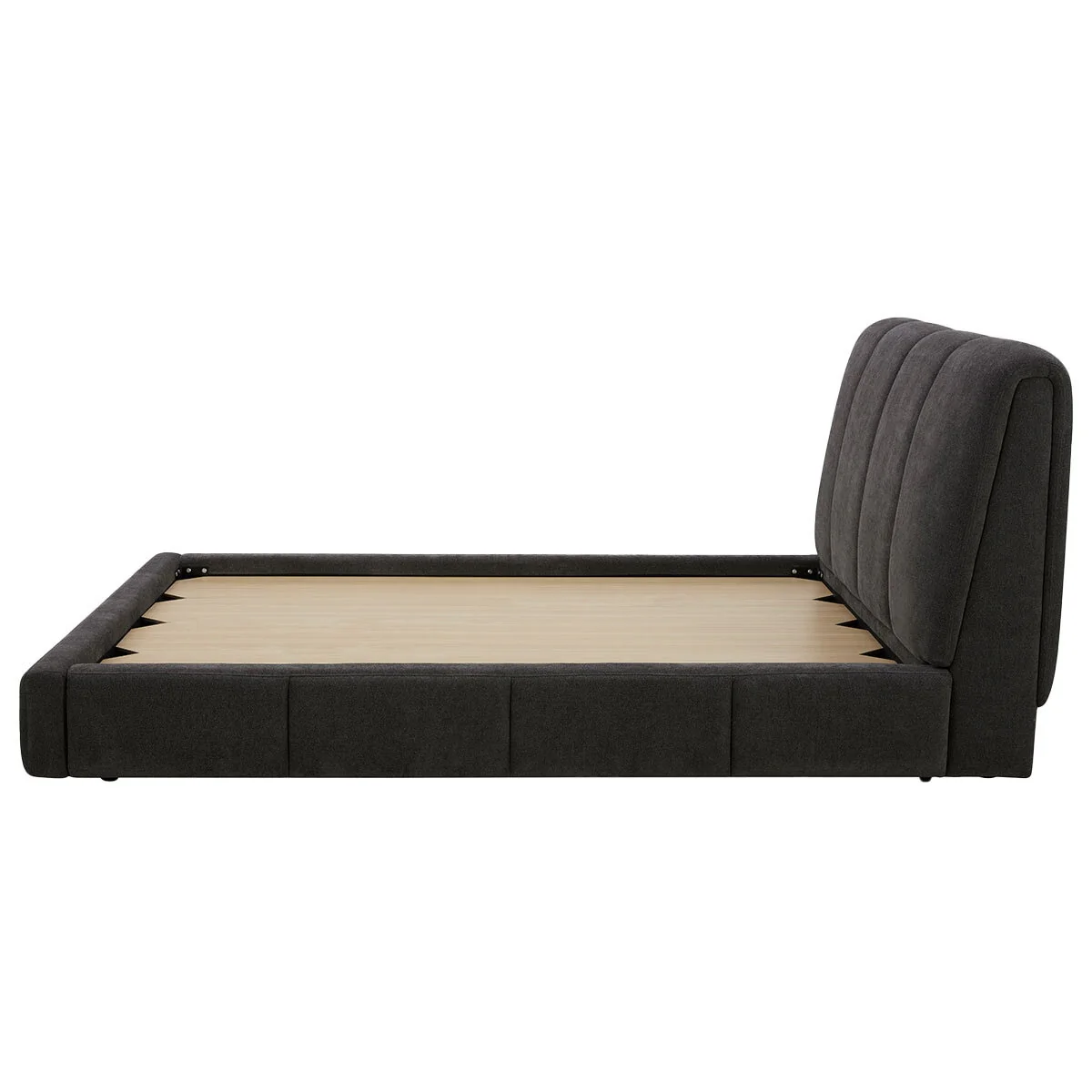 Aiden & Ivy Upholstered Queen Bed Elite Charcoal Fabric Heavy Duty - Image 4
