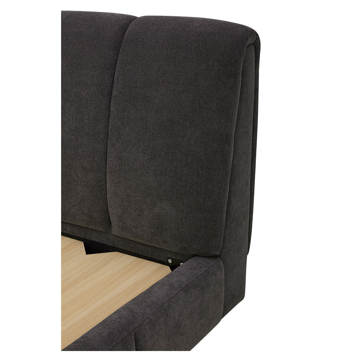 Aiden & Ivy Upholstered Queen Bed Elite Charcoal Fabric Heavy Duty - Image 6