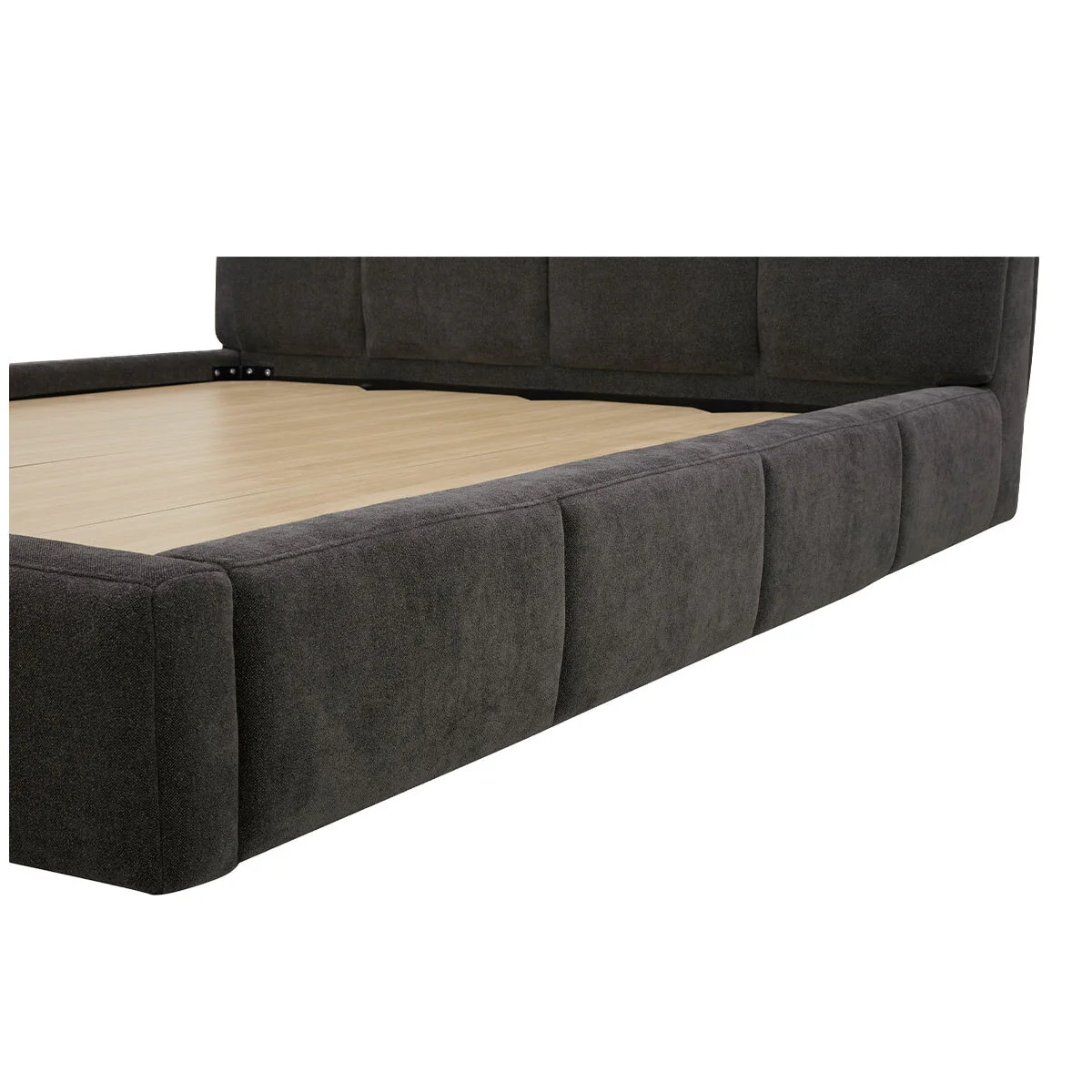 Aiden & Ivy Upholstered Queen Bed Elite Charcoal Fabric Heavy Duty - Image 8