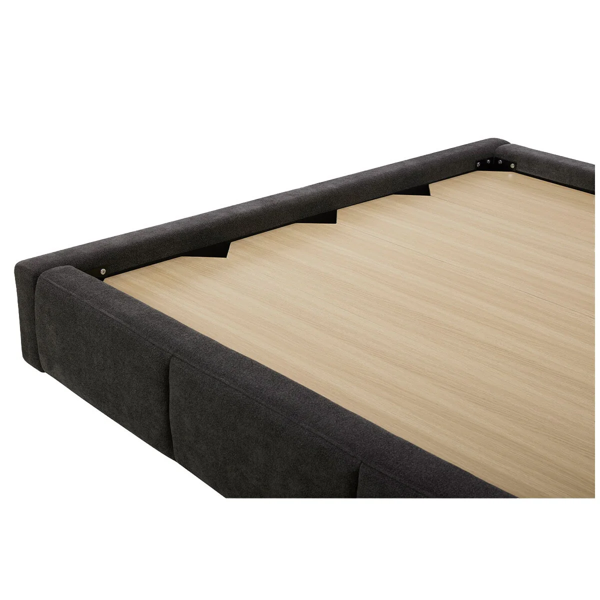 Aiden & Ivy Upholstered Queen Bed Elite Charcoal Fabric Heavy Duty - Image 9