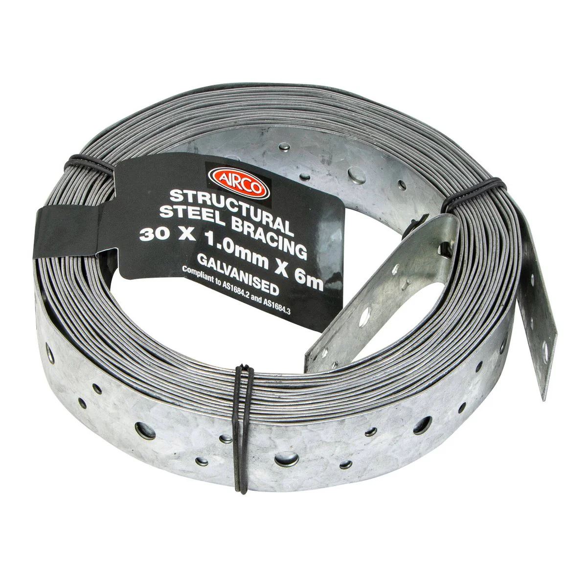 Airco Structural Galvanised Strapping 30mm x 1mm x 6m - Durable Bracing - Image 2
