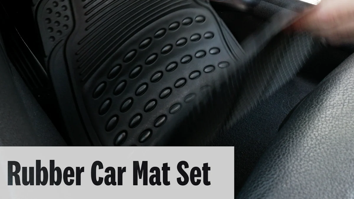 All Set Black PVC Car Floor Mat 4 Piece - Universal Fit - Heavy-Duty Protection - 430mm x 705mm - Image 5