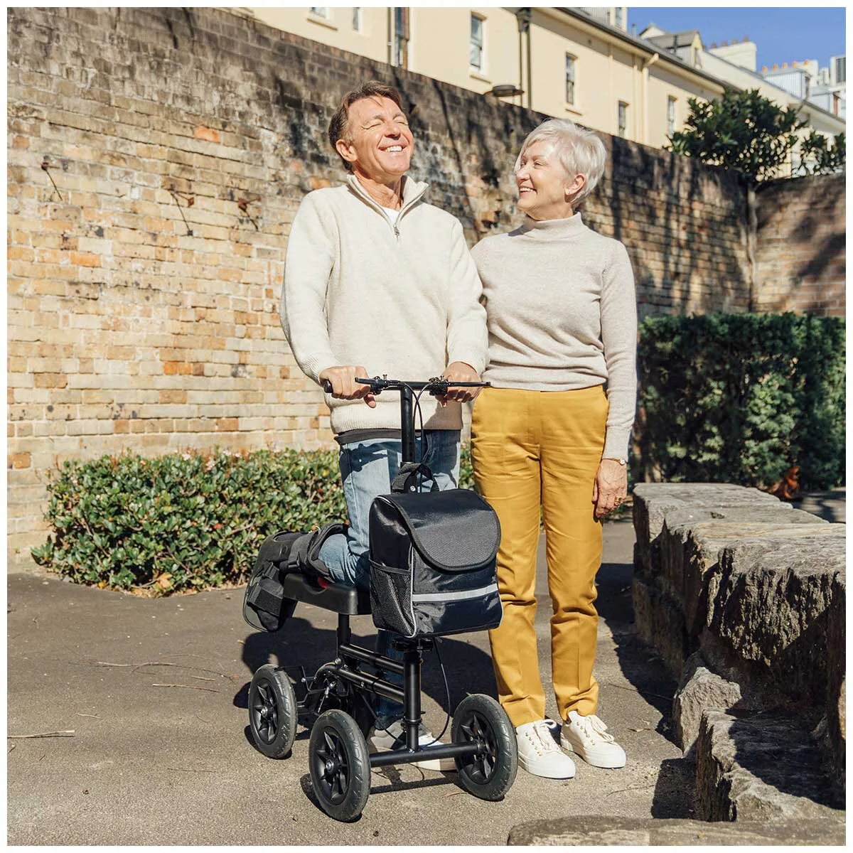 Altus All Terrain Knee Walker Scooter 10 Inch Wheel AL8002KSBK Black - Image 10