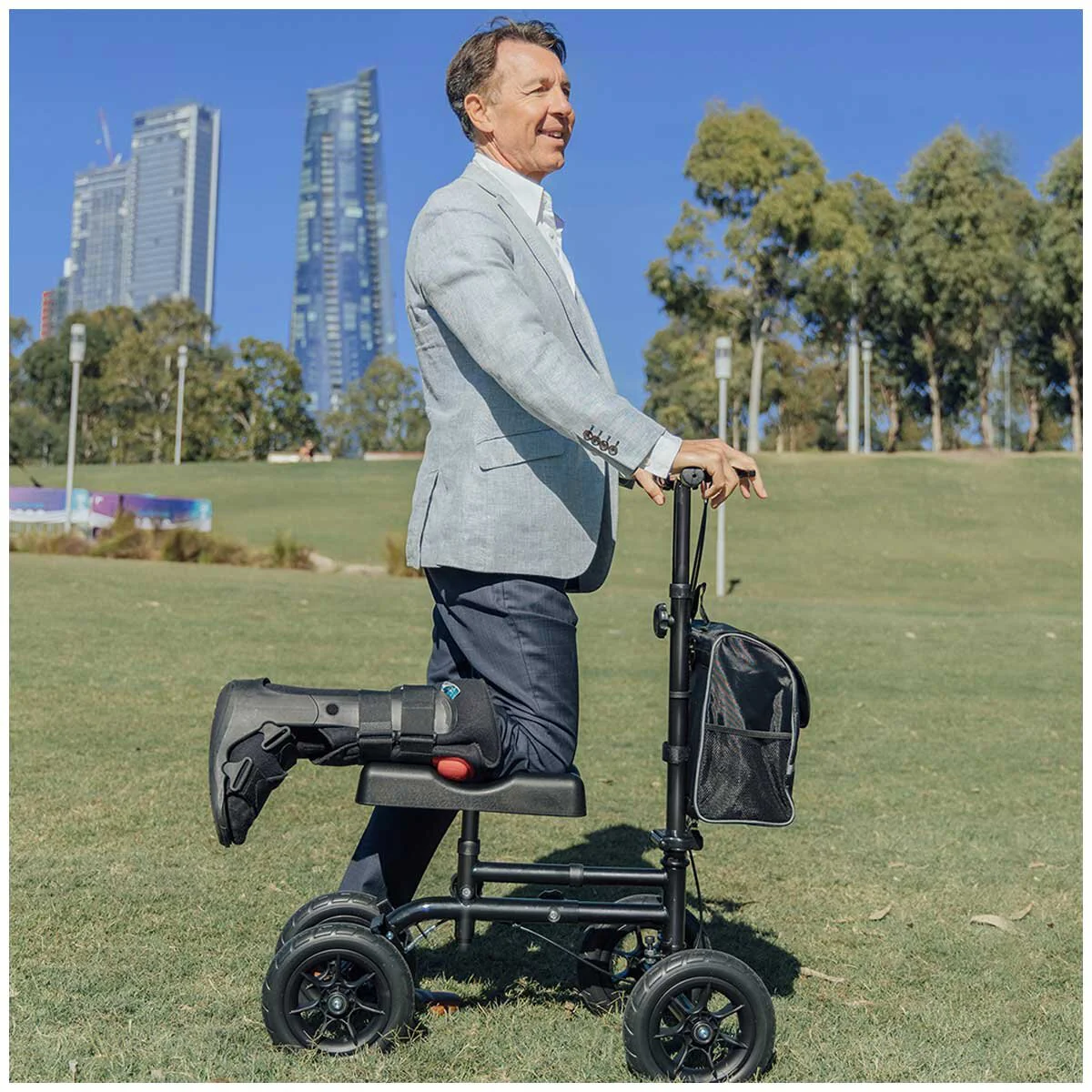 Altus All Terrain Knee Walker Scooter 10 Inch Wheel AL8002KSBK Black - Image 9
