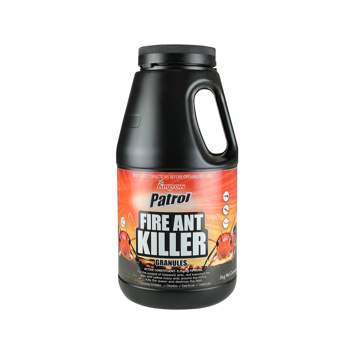 Amgrow 3kg Granular Patrol Fire Ant Killer - Effective Ant Control