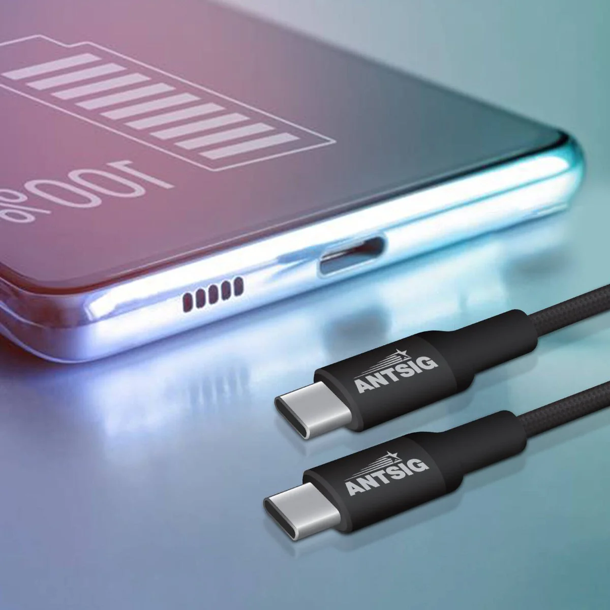 Antsig 2m 240W USB C to USB C Cable - Durable Charging & Connectivity - Image 5