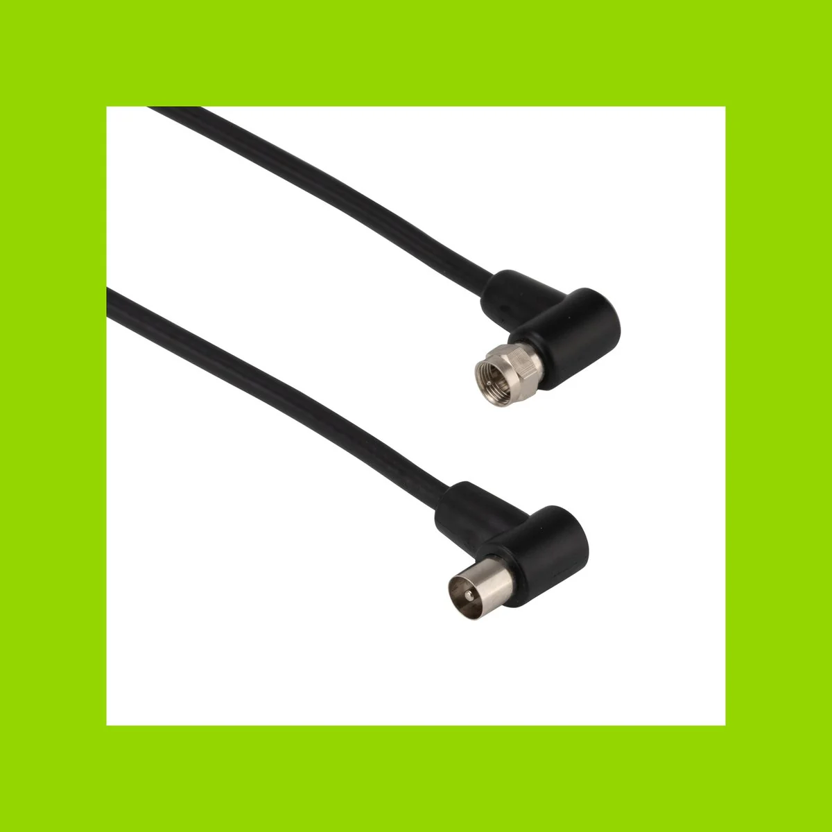 Antsig 2m Black Right Angled Coaxial Cable - RG6 - Shielded - 75 Ohm - Image 3